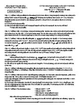 Đề thi chọn học sinh giỏi cấp trường môn Vật lí Lớp 11 - Năm học 2012-2013 - Trường THPT Yên Định 2 (Có đáp án)
